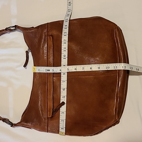 Vilenca Holland Brown Leather Woven Shoulder Bag Boho Bohemian Purse Soft - Picture 6 of 16